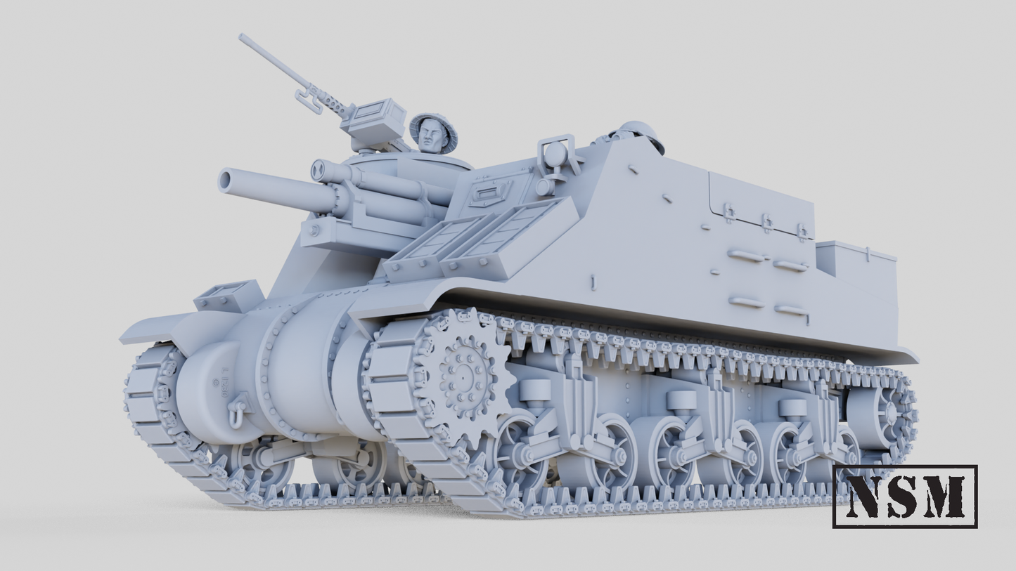 British Army M7 Priest - Early and Mid Production