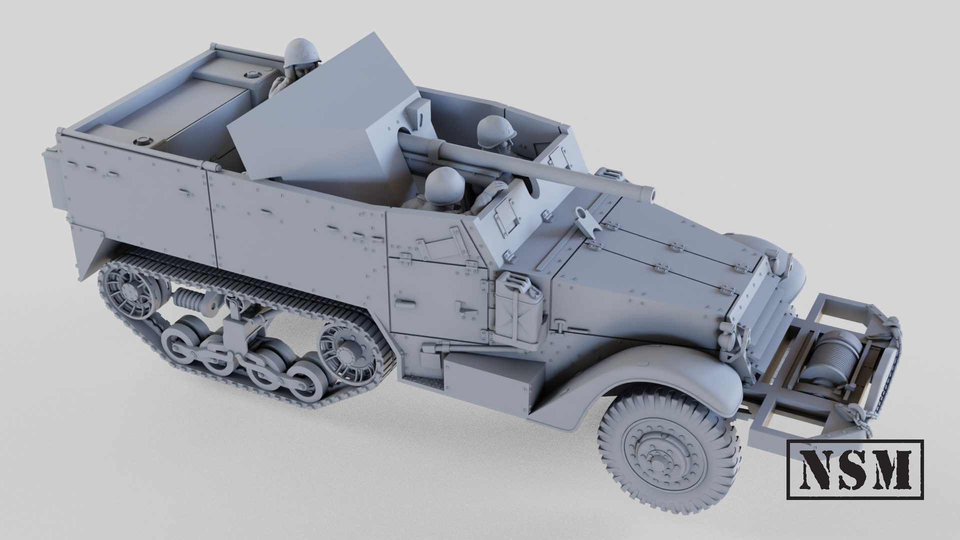 T48 57mm GMC Halftrack Night Sky Miniatures