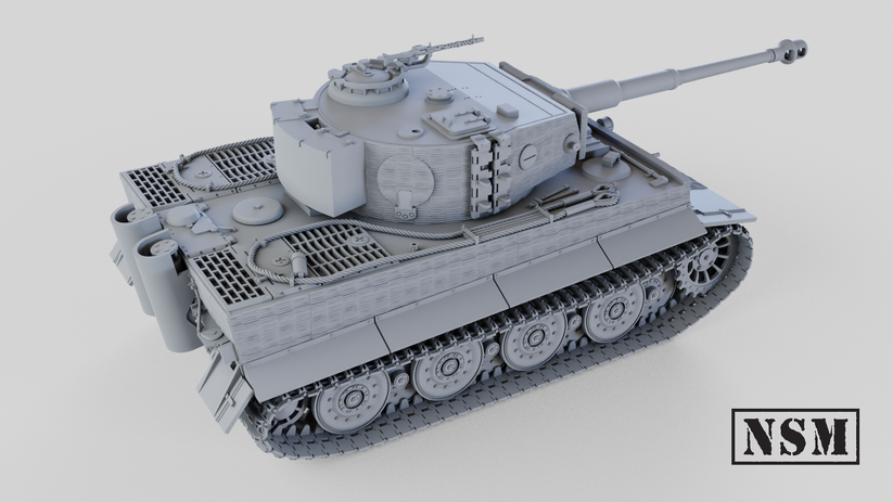Tiger 1 Late Production - with Zimmerit – Night Sky Miniatures